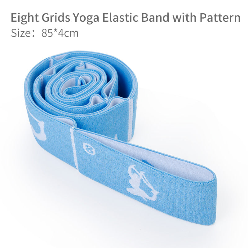 Premium Yoga Stretching Strap – Upgraded Elastic Resistance Band with 8, 10, or 12 Grids for Flexibility, Pilates, Dance