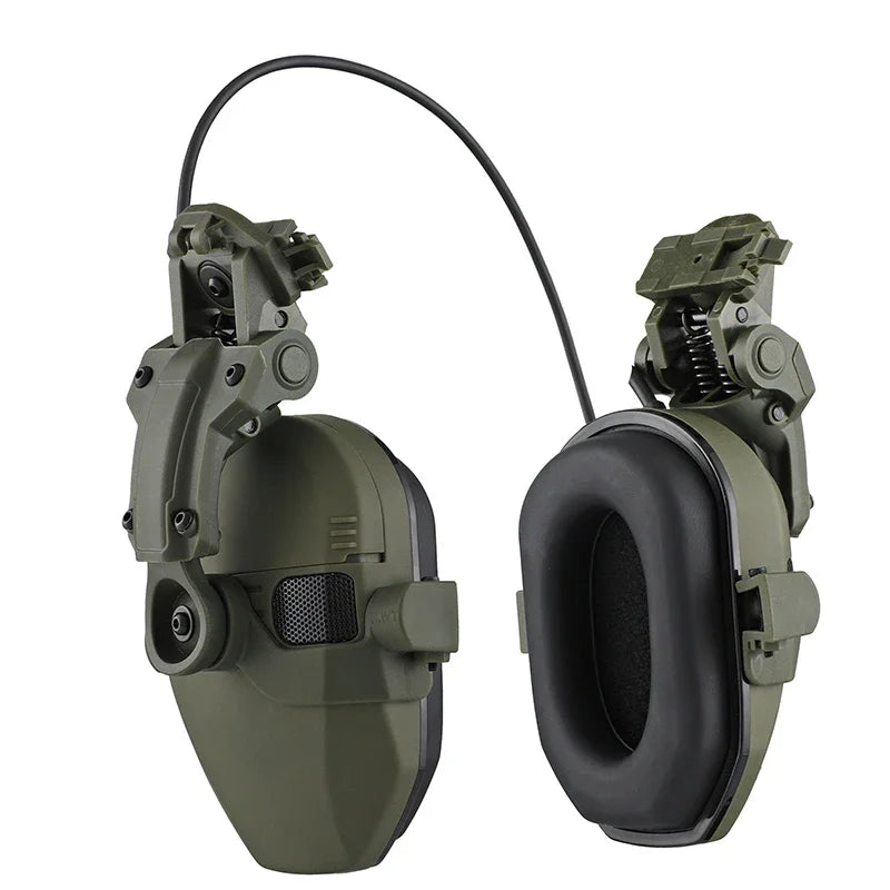 Premium Electronic Shooting Earmuffs with ARC Rail Mount – Tactical Helmet Headset for Noise Reduction, Intelligent Sound 