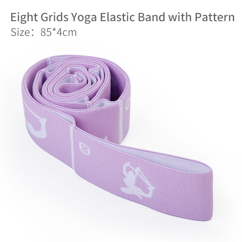 Premium Yoga Stretching Strap – Upgraded Elastic Resistance Band with 8, 10, or 12 Grids for Flexibility, Pilates, Dance