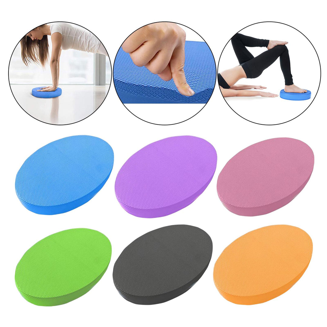 Premium Yoga Balance Mat – Non-Slip Foam Kneeling Cushion, Oval Shape Soft Plank for Massage, Balance & Fitness Training,