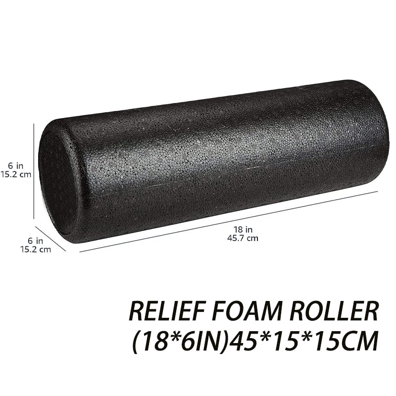 Premium High-Density Foam Roller for Back Stretching, Yoga, Pilates & Muscle Recovery, Firm Full-Body Athletic Massage Tool