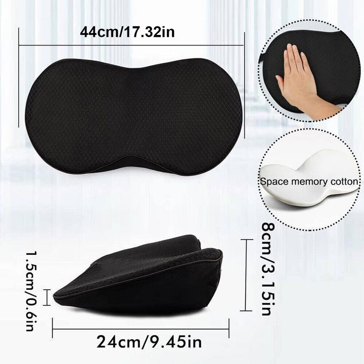 Premium 2 in 1 Multifunctional Car Seat Cushion – Universal Memory Lumbar Pillow for Breathable Comfort, Driver Support, and