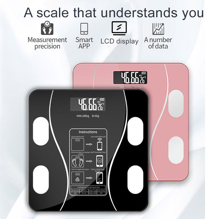 Premium Smart Body Fat Scale – Bluetooth Digital Bathroom Scale with App, Toughened Glass, 180kg Capacity