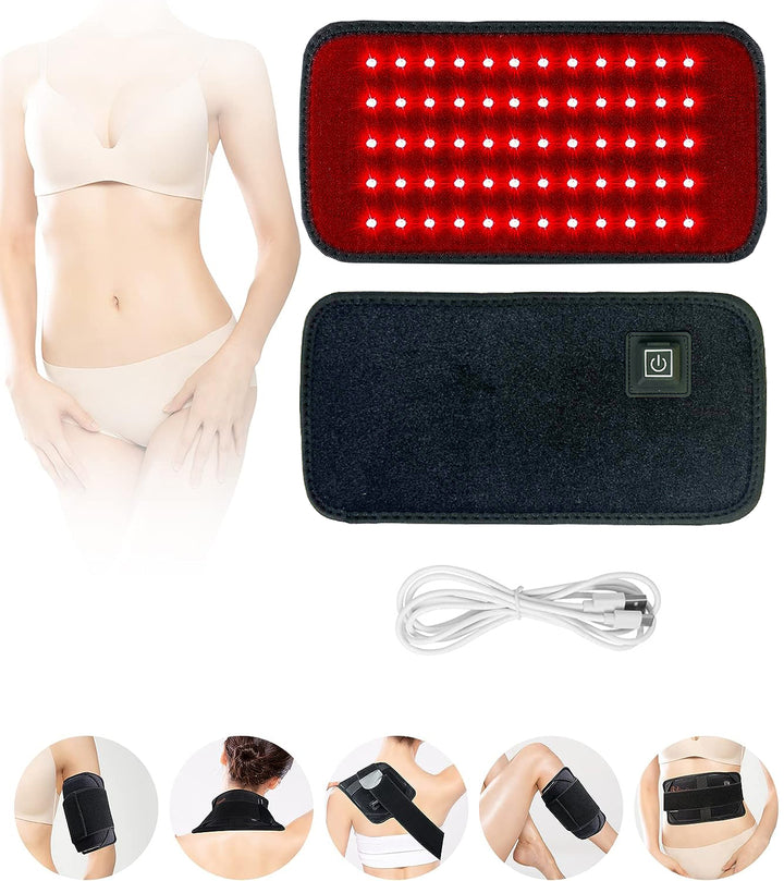 Premium LED Red Light Therapy Pad for Face and Body Pain Relief – 660nm & 850nm Portable Beauty Device with Adjustable