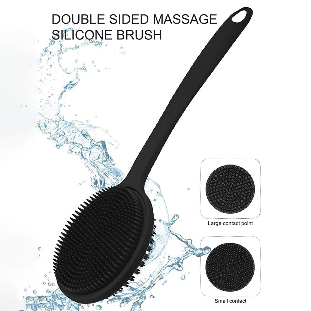 Premium Exfoliating Bath Brush with Soft Handle – Back Scrubbing & Skin Massager, Shower Sponge for Deep Clean, Gentle  