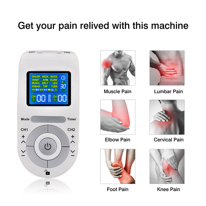 Premium Electric EMS Muscle Stimulator & TENS Therapy Massager for Face and Body | Digital Acupuncture Tool for Pain Relief 