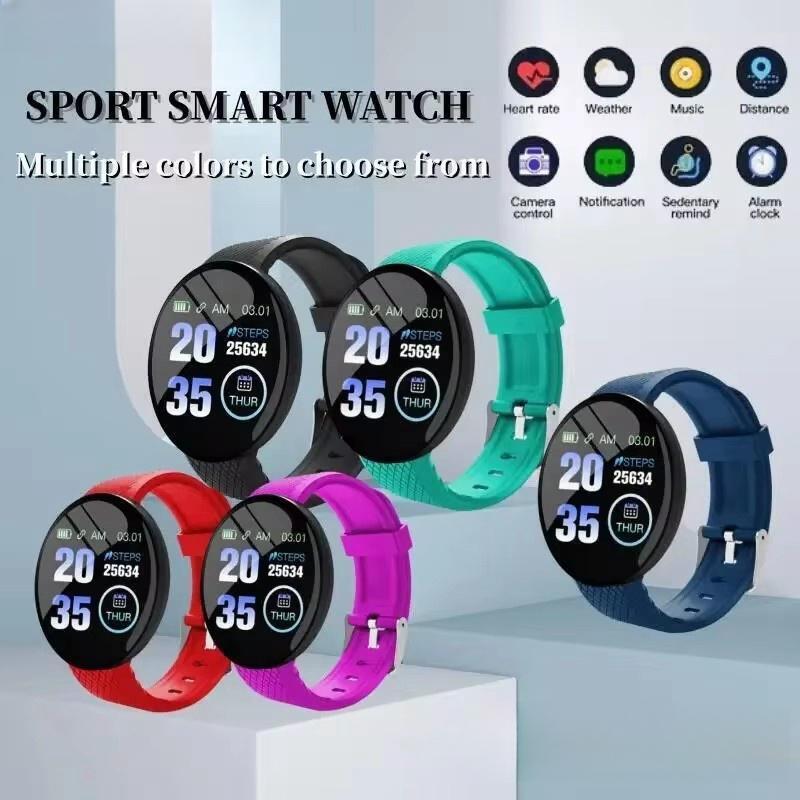 Premium D18 Smart Watch - Waterproof Fitness Tracker with Heart Rate, Blood Pressure, Oxygen Monitor, Call & Message 