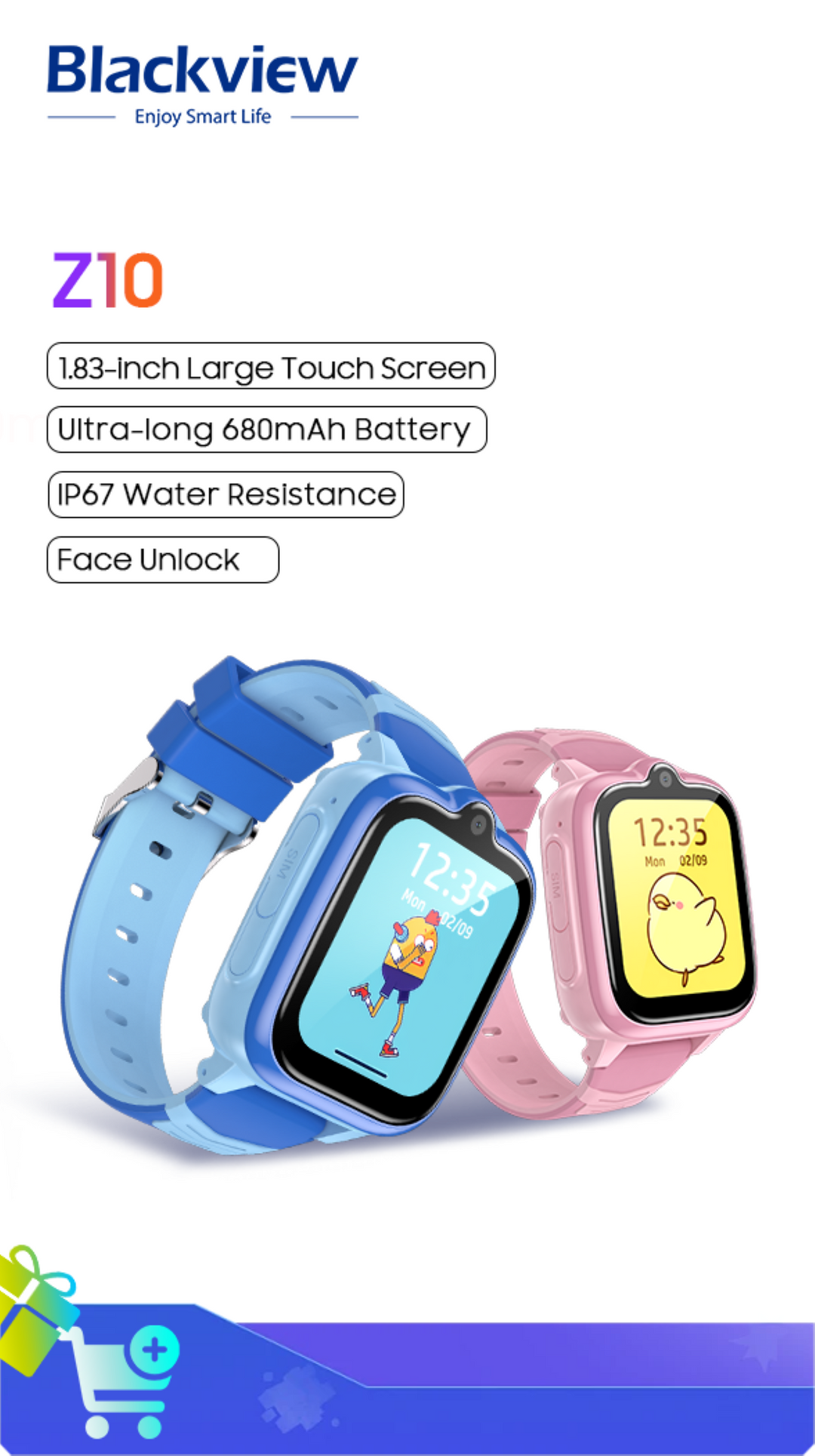 Premium 4G Kids Smartwatch – GPS Tracker, Video Call, SOS, WiFi, Camera, Voice Monitor, Waterproof, 700mAh Battery, Child 