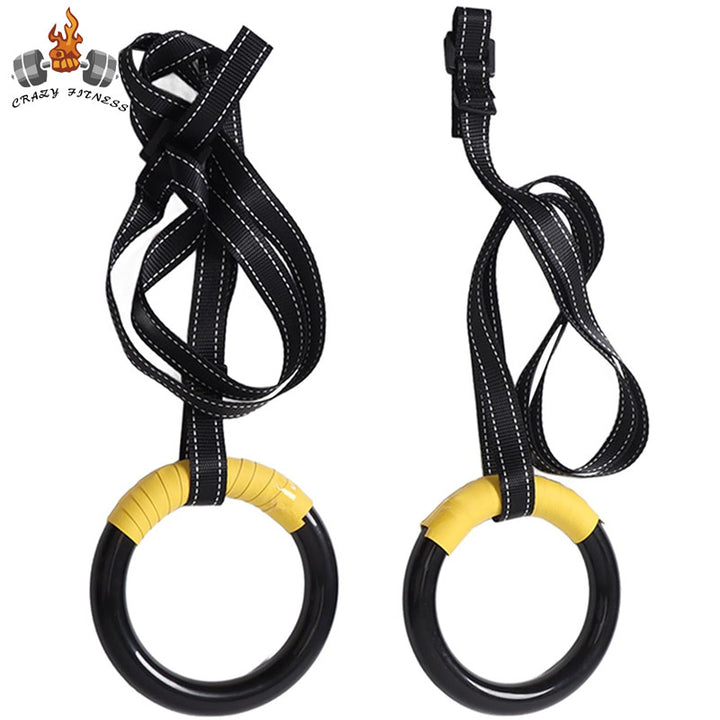 Premium Gymnastic Rings – 1000lbs Capacity, Adjustable Buckle Straps, Non-Slip Rings for Pull Up and Home Fitness, Durable