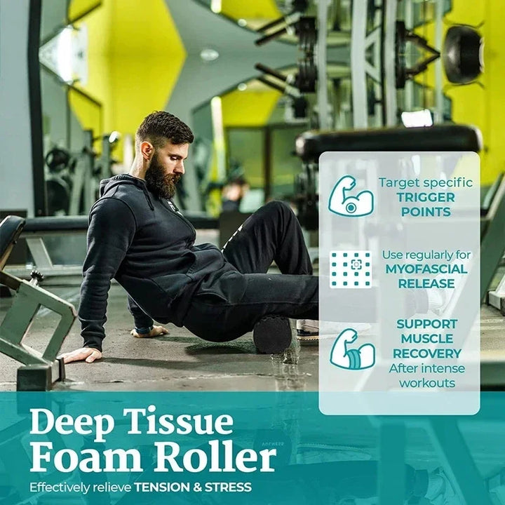 Premium EPP Foam Roller for Yoga & Fitness, 33x14cm, Muscle Relaxation & Myofascial Release, High-Density Back Massager for