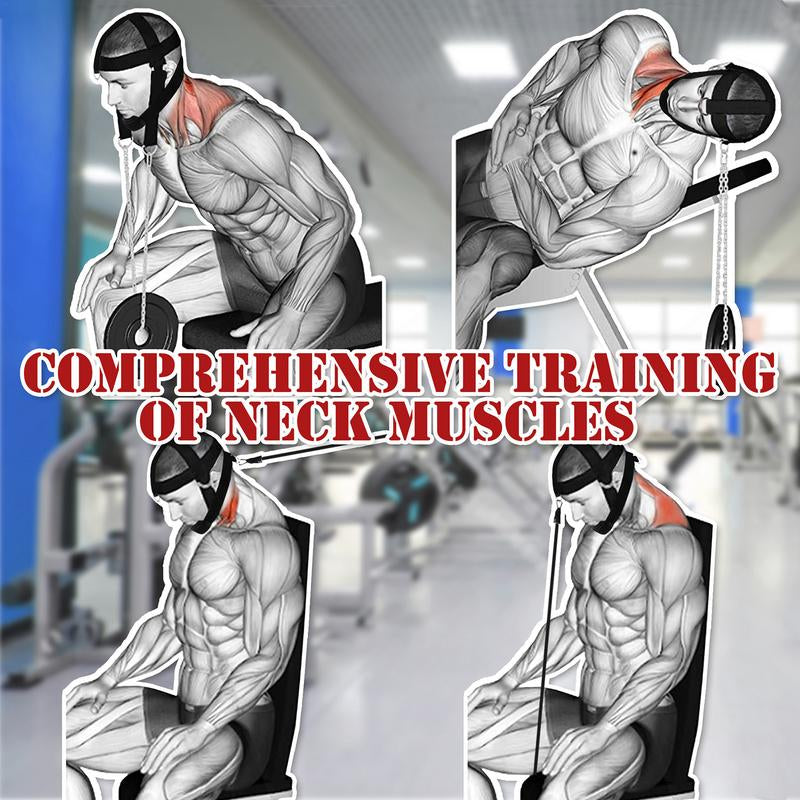 Premium Neck Training Harness for Strength & Muscle Power - Adjustable Head Strap for Weight Lifting & Injury Recovery - 