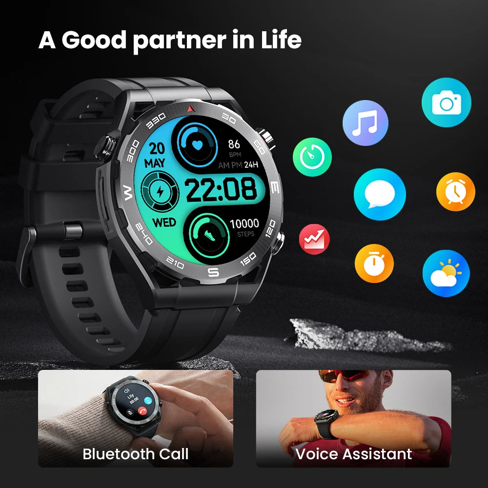 Premium Smartwatch for Men & Women – 1.53" HD Display, Bluetooth Call, 127 Workout Modes, 24H Health Monitoring, IP68 