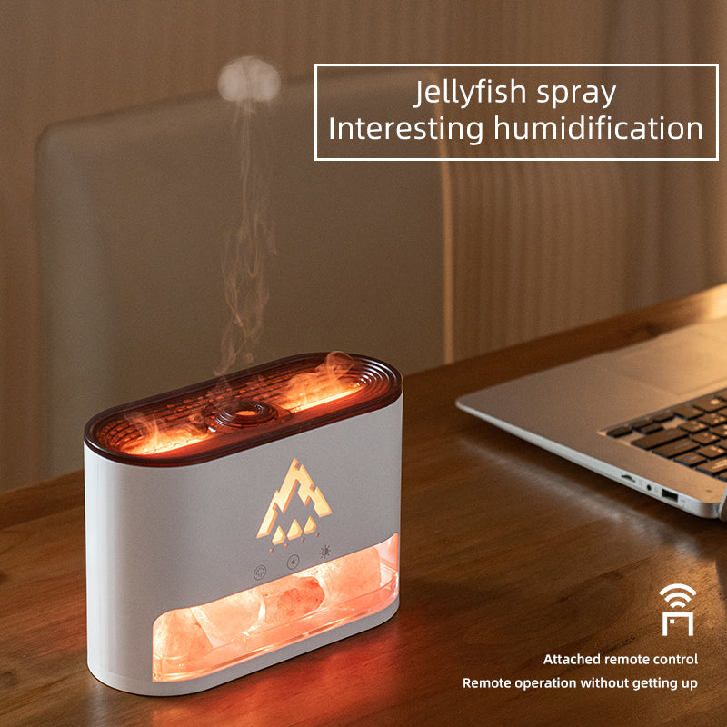 Premium 300ml Flame Aroma Diffuser with Remote Control, Essential Oil Humidifier & 7-Color LED Mist Maker for Home, Auto-Off 