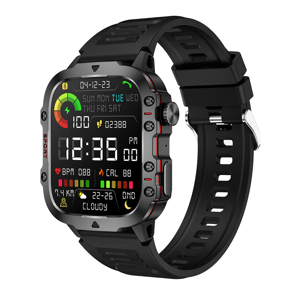 Premium Smartwatch for Men and Women – 2.01" Curved Screen, IP68 Waterproof, Bluetooth Calling, Heart Rate, SpO2, Sleep 