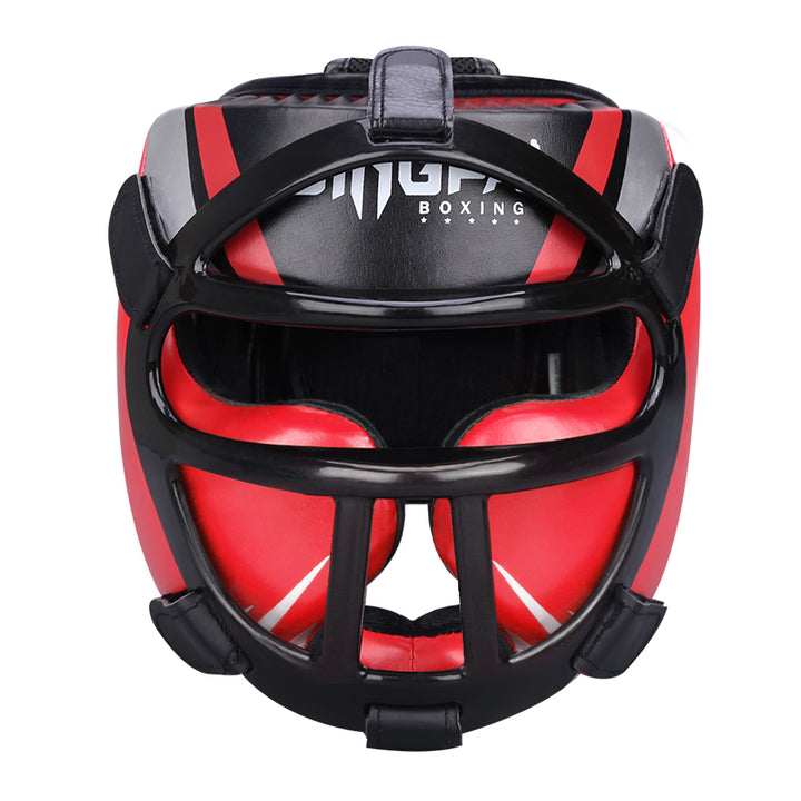 Premium Muay Thai & Taekwondo Headgear with Mask – Kids & Adults Sparring Boxing Helmet, Full Face Protector, Training Gear 