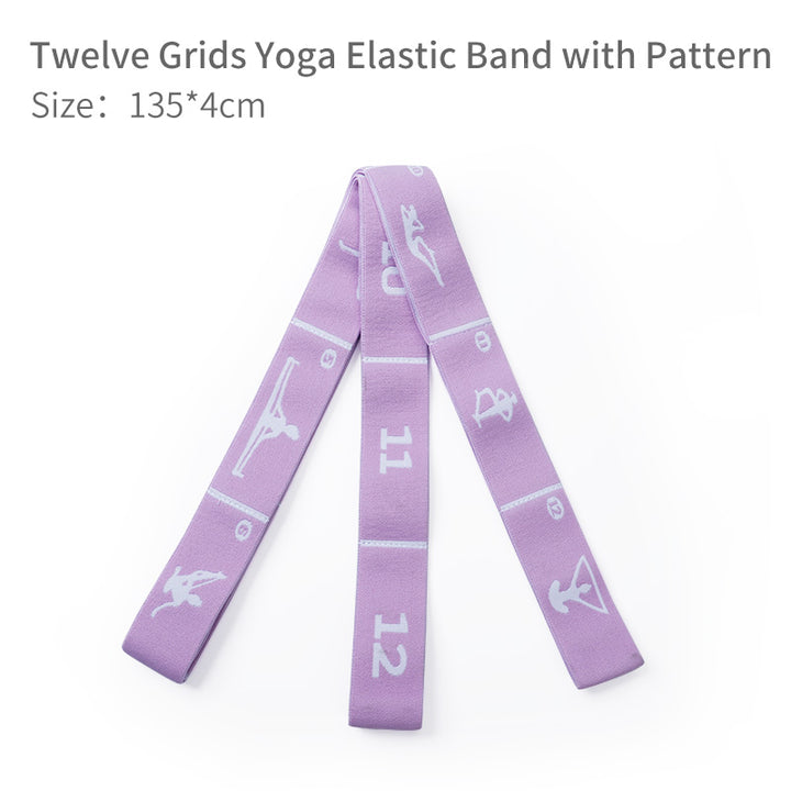 Premium Yoga Stretching Strap – Upgraded Elastic Resistance Band with 8, 10, or 12 Grids for Flexibility, Pilates, Dance