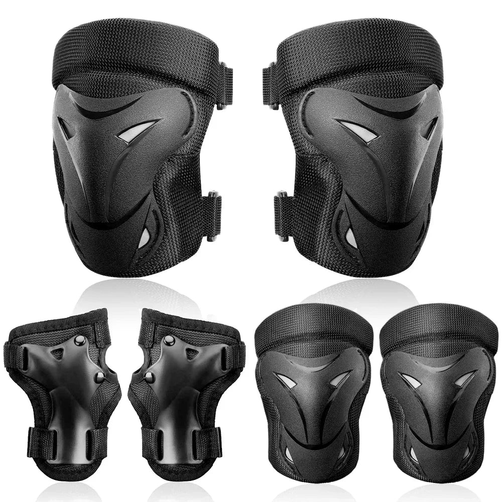 Premium Protective Gear Set for Kids & Adults – Elbow, Knee, Wrist Pads for Skateboarding, Roller Skating, BMX, Cycling, & 