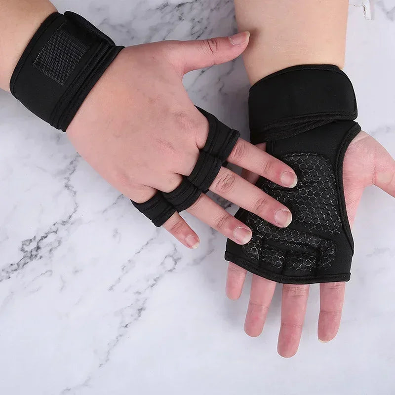 Premium Workout Gloves for Men & Women - Fitness, Bodybuilding, Weightlifting & Gym Palm Protectors with Hand & Wrist Support