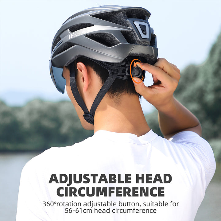 High-Quality Magnetic Lens Cycling Helmet - Breathable, Lightweight MTB & Road Bike Helmet for Men & Women, Integrated 