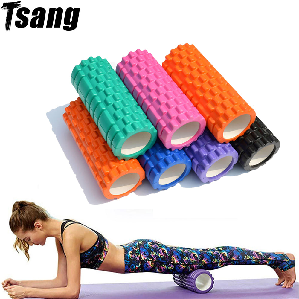 Premium Yoga Foam Roller for Muscle Recovery and Back Massage, 33*14cm Grid Axis Design, High-Density Foam, Ideal for Muscle