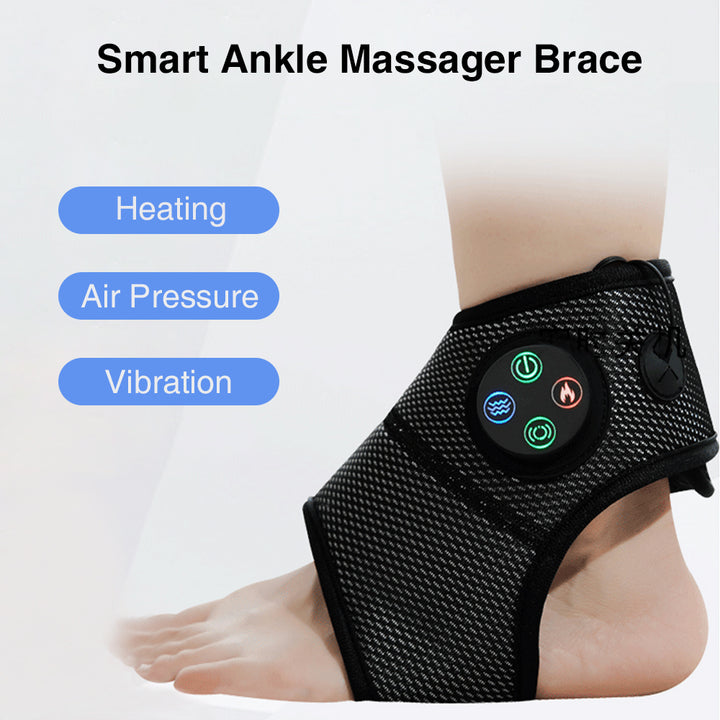 Premium Electric Ankle Massager for Pain Relief - Air Compression Foot Massager with Adjustable Intensity, USB Rechargeable, 