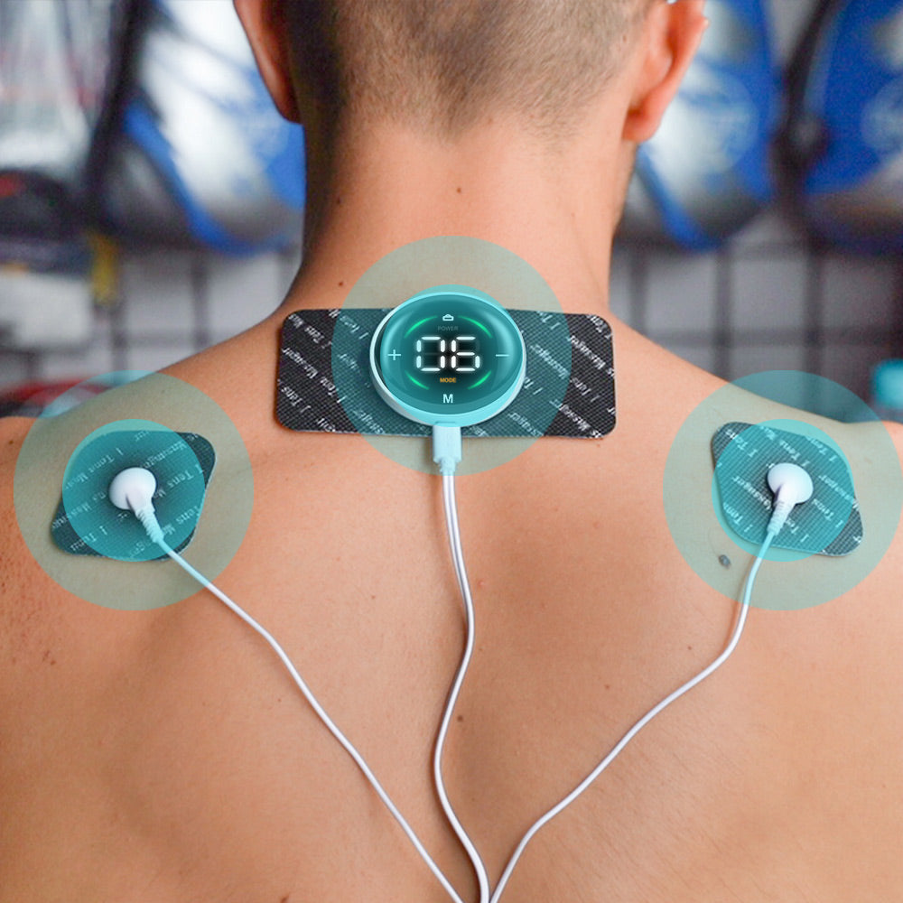 High-Quality Mini Wireless EMS TENS Muscle Stimulator - Portable Body Massage Therapy Tool with 10 Modes & 39 Intensity 