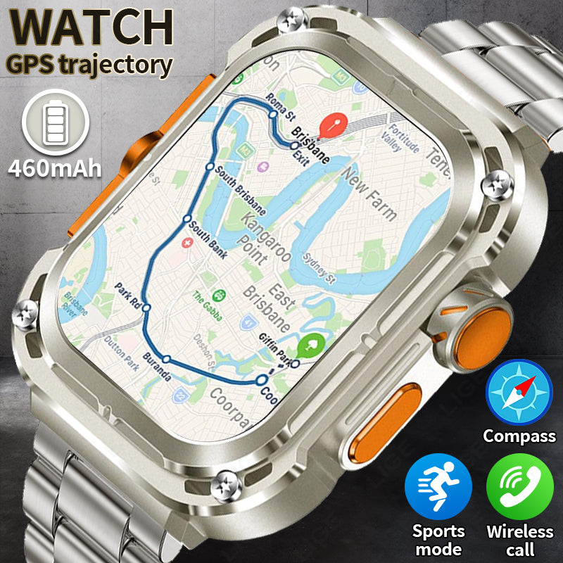 Premium 4G Android Smartwatch for Men – 2.03" HD Dual Camera, GPS, 64GB ROM, NFC, Wi-Fi, Bluetooth, Heart Rate Monitoring, 