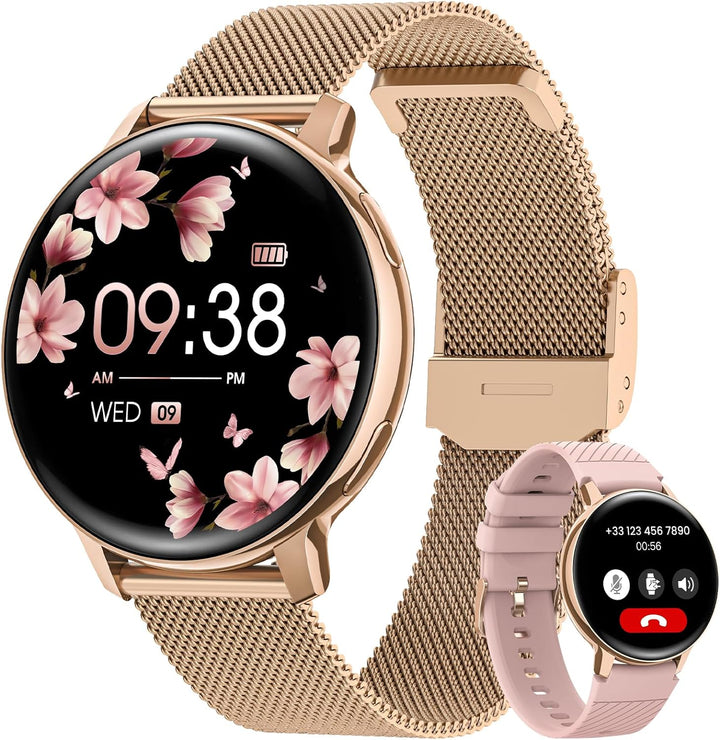 Premium Smartwatch for Women – Wireless Call/Dial, 19 Sports Modes, Sleep Monitoring, Music Player, Pedometer, Female 