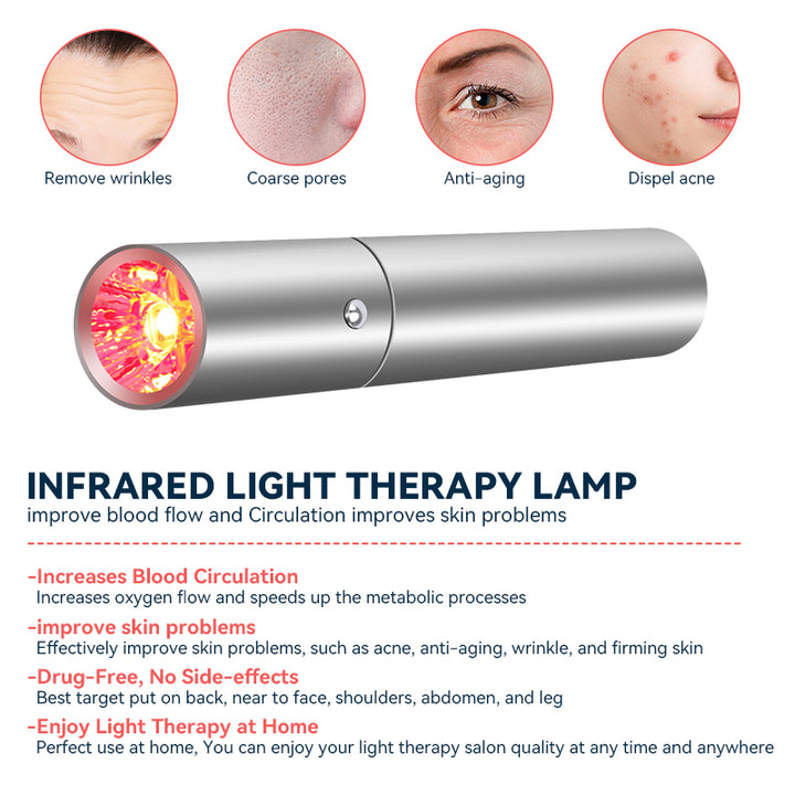 Premium Red Light Therapy Device for Acne Treatment & Skin Firming | 630nm, 660nm, 850nm & 940nm Infrared | Anti-Aging, 