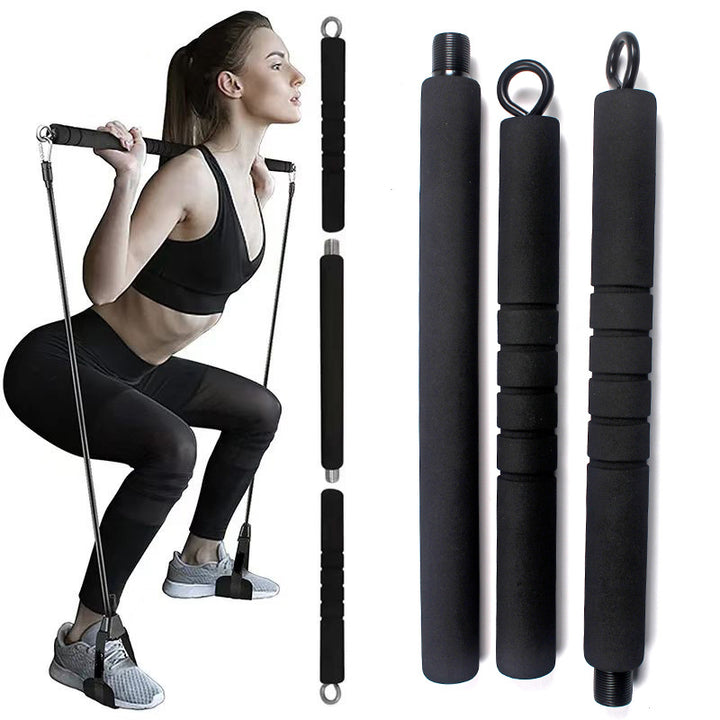 Premium Pilates Bar – Portable Resistance Yoga Stick for Full-Body Workout, Non-Slip Design, Adjustable Length,