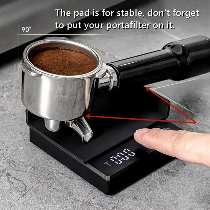 Premium Mini Espresso Coffee Scale - Smart Timer Kitchen Balance, USB Rechargeable, 2kg/0.1g Precision Measurement 