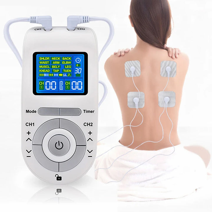 Premium Electric EMS Muscle Stimulator & TENS Therapy Massager for Face and Body | Digital Acupuncture Tool for Pain Relief 