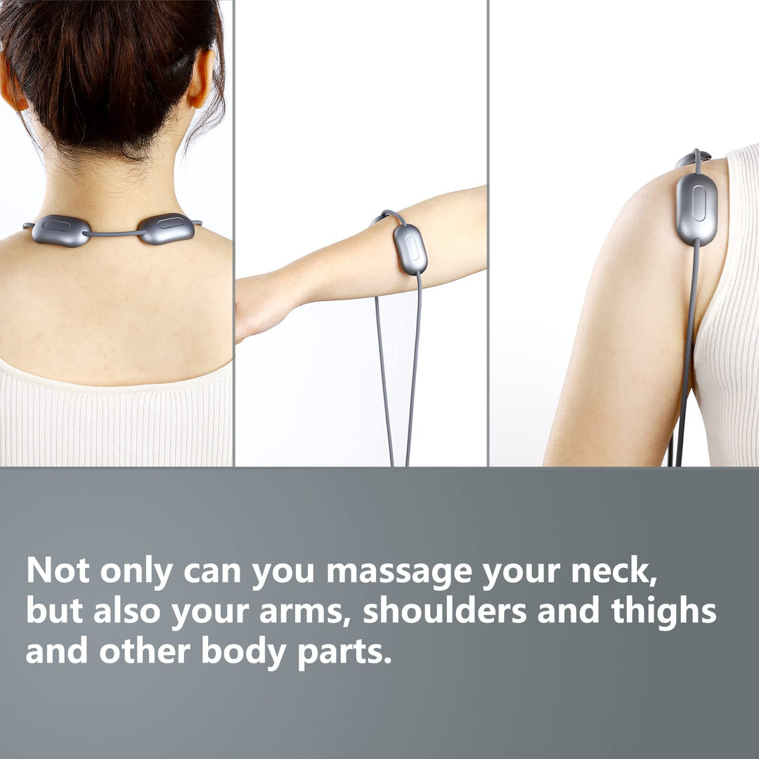 High-Quality Mini Smart Neck and Shoulder Massager - Portable Cervical Spine Relaxer with Heat Compression, 4 Massage Modes &