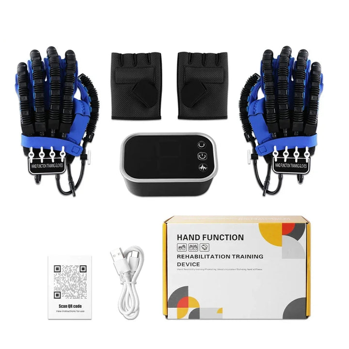 Premium Heated Rehabilitation Robot Gloves for Stroke Recovery - Intelligent Finger Trainer with Voice Announcements, Adjustable