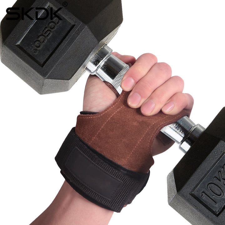 Premium Cowhide Gym Grips - Palm Guards & Protectors for Weightlifting, Gymnastics & Fitness Training - Durable Workout 