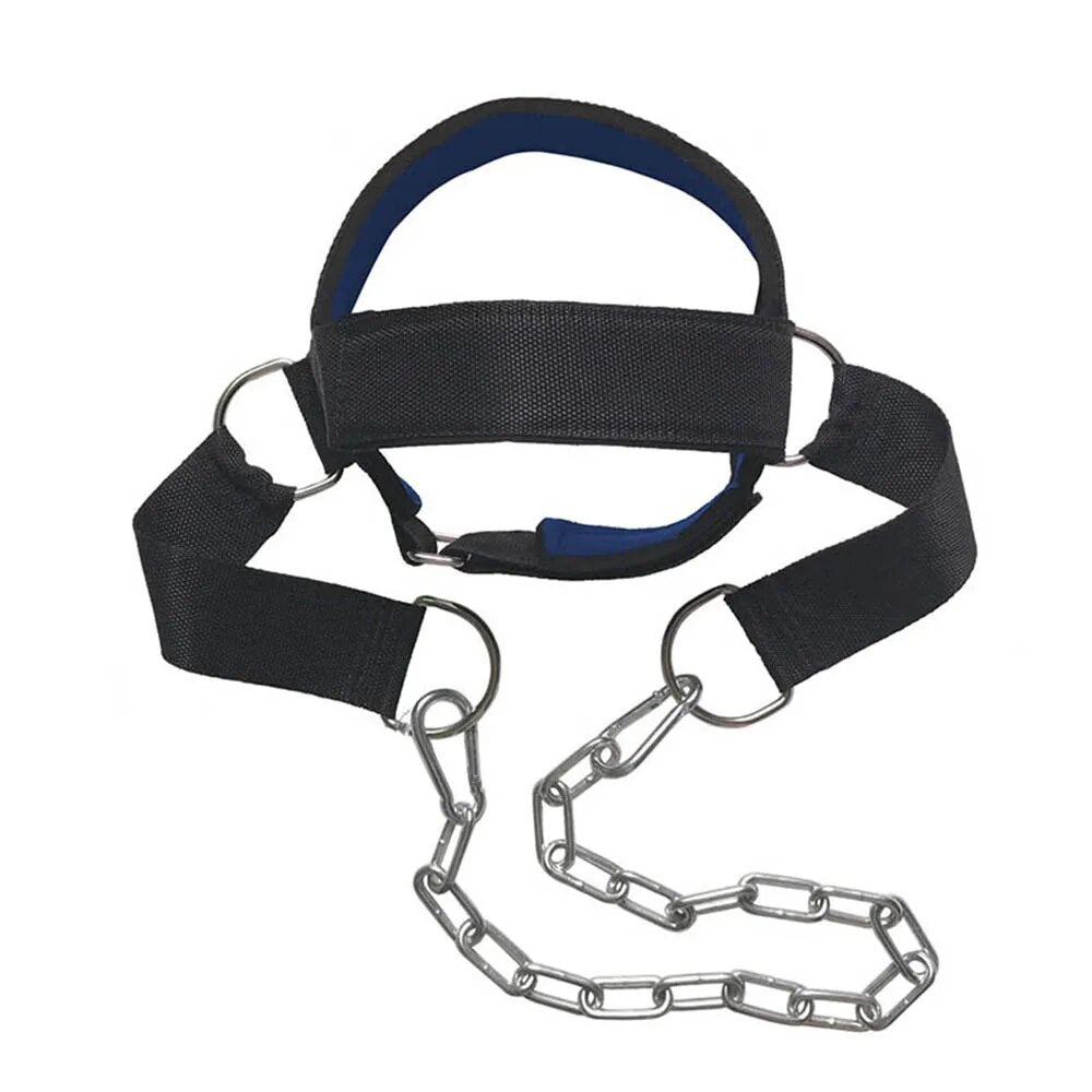 Premium Neck Training Harness for Strength & Muscle Power - Adjustable Head & Neck Weight Lifting Strap - Gym Fitness 