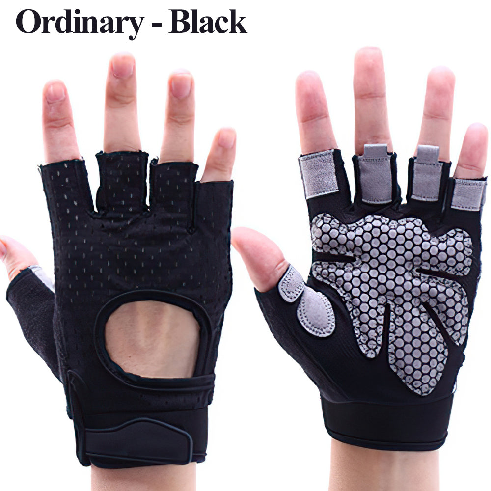 Premium Half Finger Gloves for Gym & Cycling - Anti-Slip Gel Pad Workout Gloves for Men & Women, Fingerless Fitness Gloves,