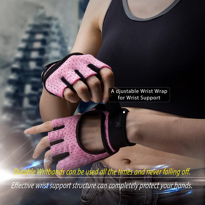 Premium Half Finger Gloves for Gym & Cycling - Anti-Slip Gel Pad Workout Gloves for Men & Women, Fingerless Fitness Gloves,