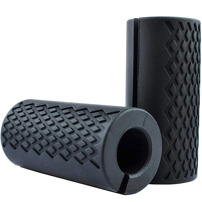 Premium Thick Bar Dumbbell Handles for Weightlifting - Anti-Slip Silicon Grip, Forearm Strength Support, Joint Pain Relief,