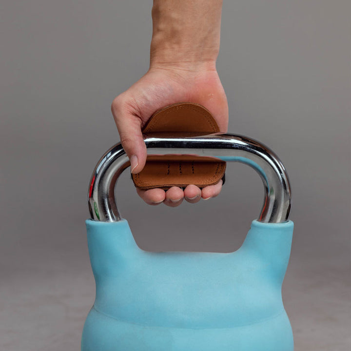 Premium Cowhide Weightlifting Gloves for Men & Women - Fitness Gym Grip Pads with 4 Finger Loop, Hand Palm Protection for 