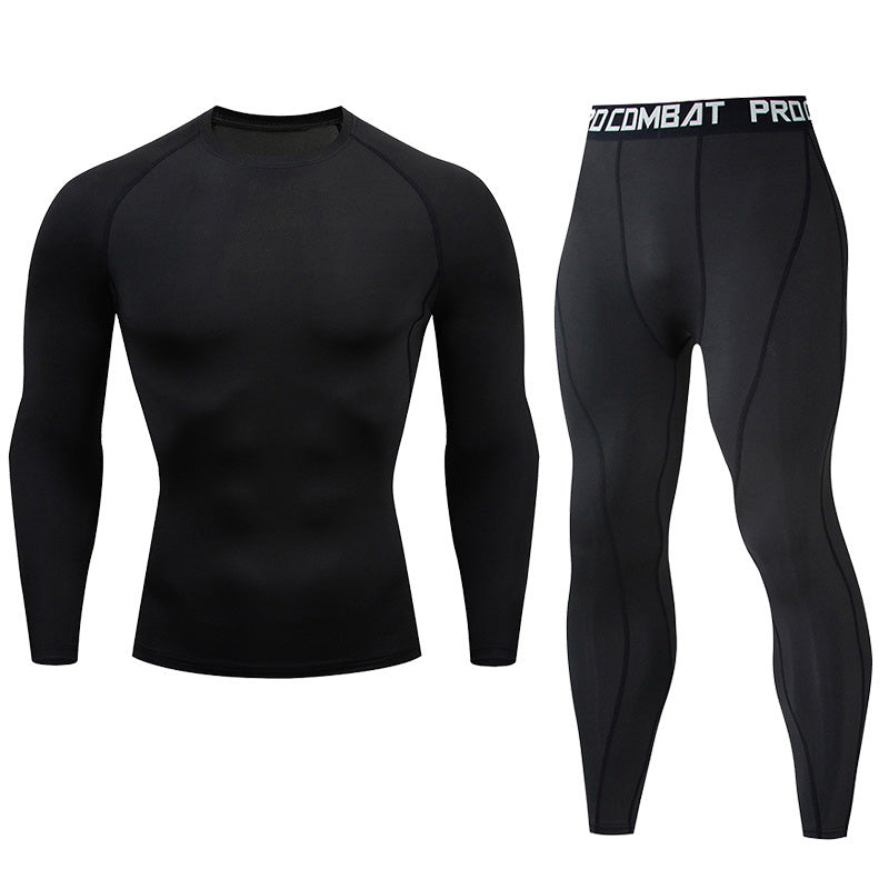 Premium Men’s Compression Sportswear Set – Quick-Dry Gym Suit, Yoga & Fitness Tracksuit, 2-Piece Workout Outfit