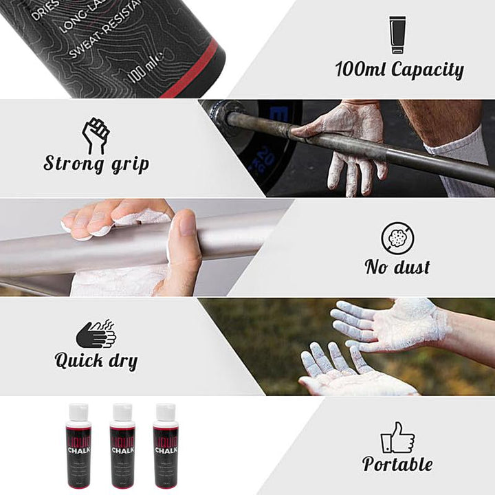 Premium Liquid Chalk for Weight Lifting & Rock Climbing - Anti-Slip Grip, 50/100ml Magnesium Powder Cream for Enhanced 