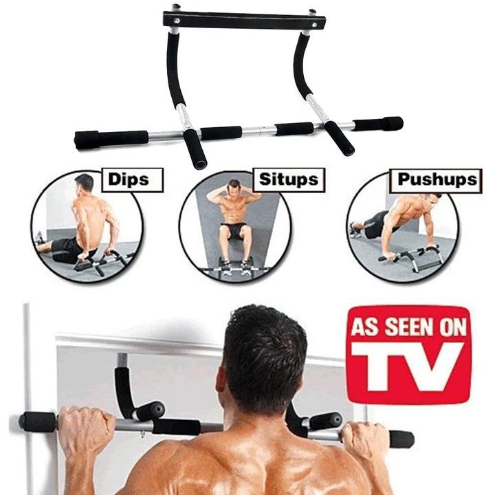 Premium Door Pull-up Bar – No Drilling, Steel Multi-Grip Workout Bar for Home Gym, Chin-up & Strength Training, Padded 