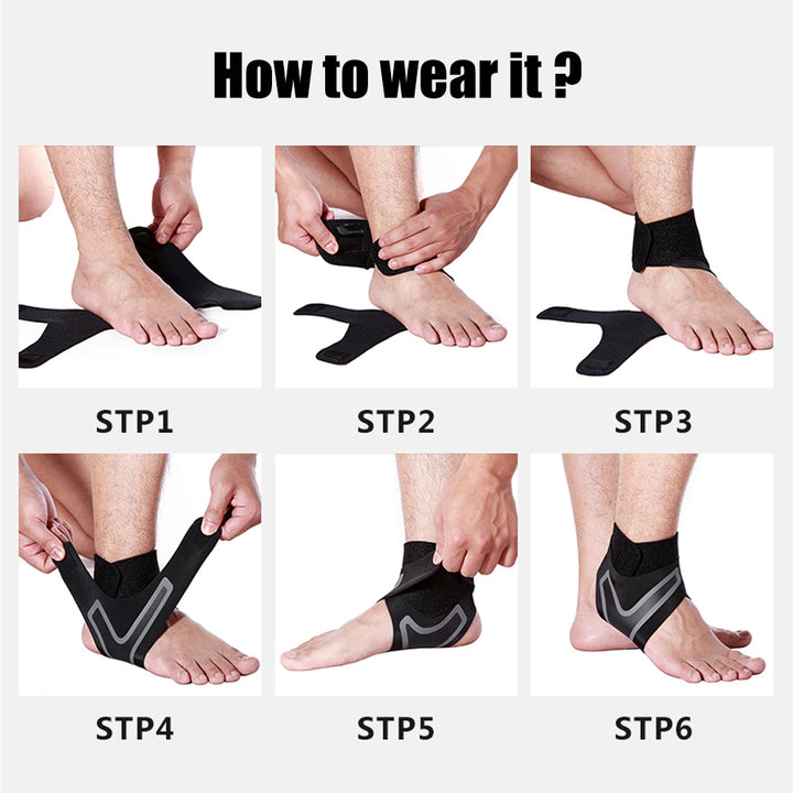 Premium Adjustable Ankle Brace - Compression Support Strap for Pain Relief, Elastic Ankle Guard for Basketball and Sports 
