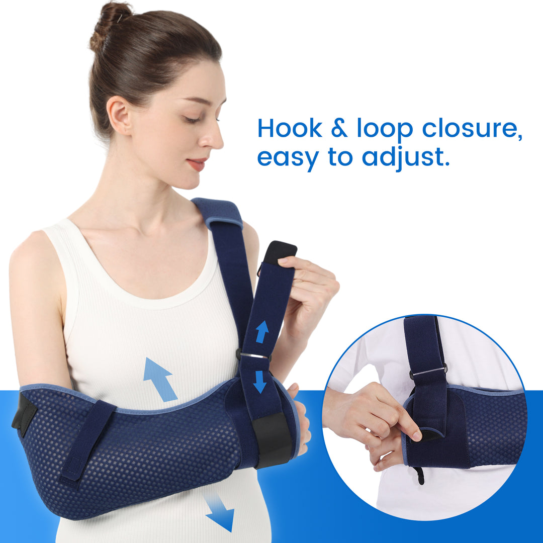 Premium Arm Sling for Adults - Broken Forearm Support, Elbow Sprain & Shoulder Injury Immobilizer, Ventilated & Breathable 