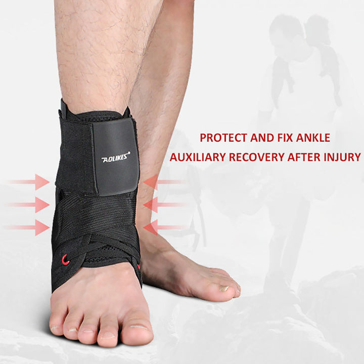 Premium Adjustable Compression Ankle Support Brace for Men & Women - Strong Sports Protection for Injury Recovery and 