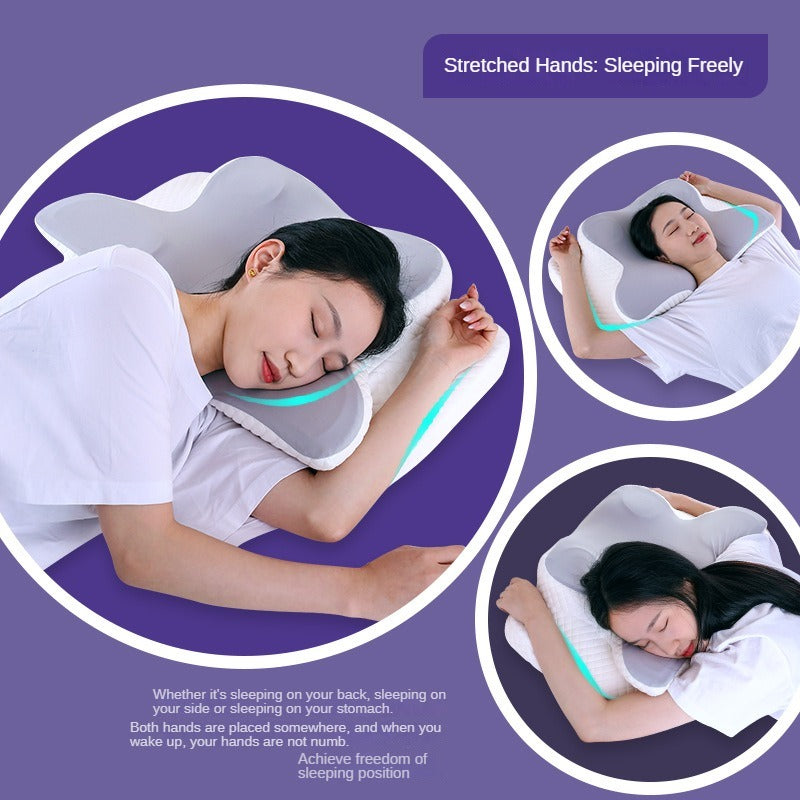 Premium Memory Foam Cervical Pillow – 2-in-1 Ergonomic Contour Neck Pillow for Pain Relief – Orthopedic Support Pillow for 