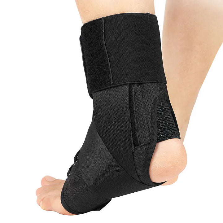 Premium Adjustable Ankle Brace Support for Sports - Lace Up Stabilizer Straps for Sprained Foot - Compression Sleeve - Availa