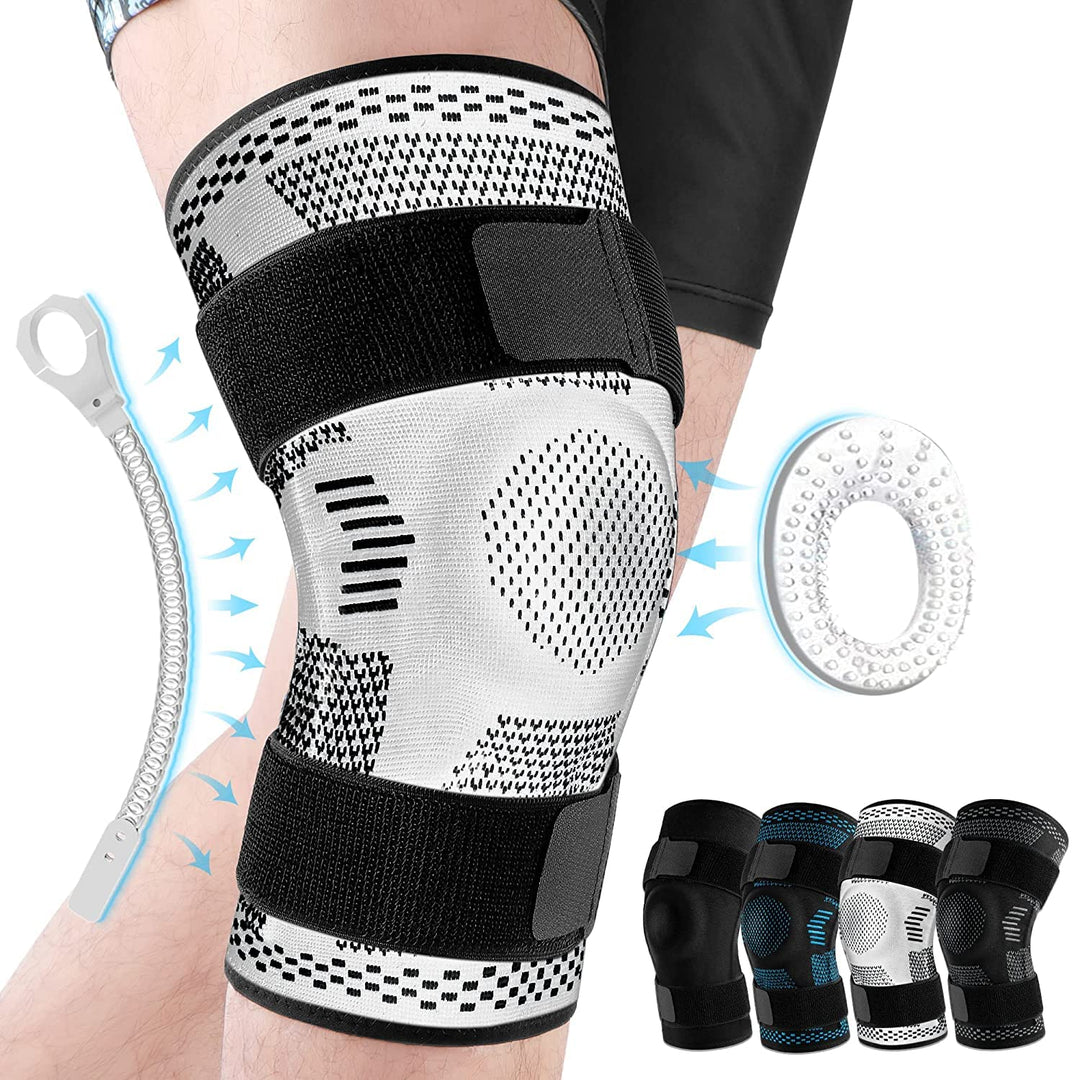 Premium Hinged Knee Brace for Pain Relief & Support, Copper Stabilizers for ACL, Meniscus Tear, Arthritis, Adjustable Open 
