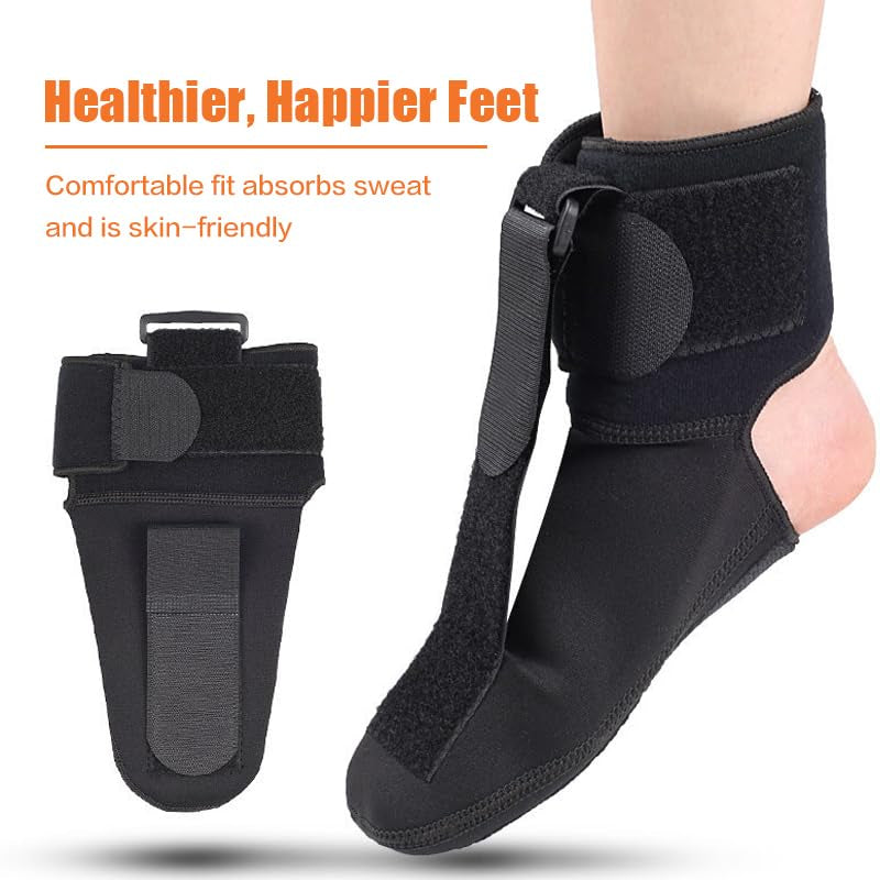 Premium Plantaar Fasciitis Night Splint Sock - Soft Foot Drop Brace for Pain Relief, Adjustable Stretcher for Achilles 